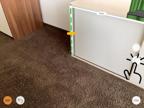 Zweiten Abstand messen