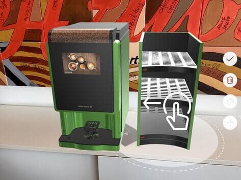 Zubehör an Maschine andocken